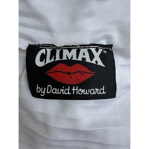 VTG Climax David Howard Dress Pleated White Marilyn Monroe LWD Grecian Goddess - Picture 4 of 5